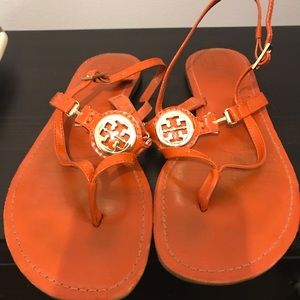 Orange Tory Burch sandals size 9.